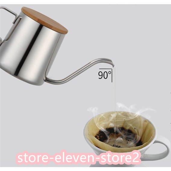 コーヒードリップポット 350ml ステンレス コーヒーポット コーヒー グッズ ケトル コーヒーケトル コーヒー器具 シルバー ブラック