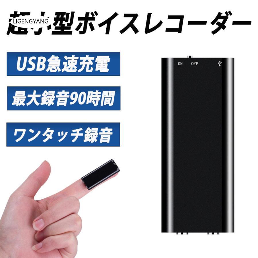 小型 ボイスレコーダー レコーダー 録音 8GB イヤフォン USBケーブル 薄型 大容量 ワンタッチ録音 会議 ビジネス